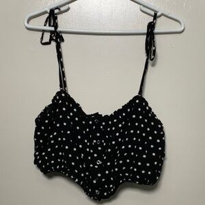 Polka dot crop tank